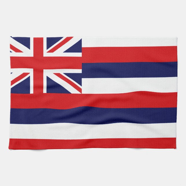 Hawaii State Flag Kitchen Towel (Horizontal)