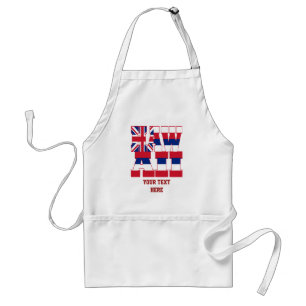 Hawaii state flag text standard apron