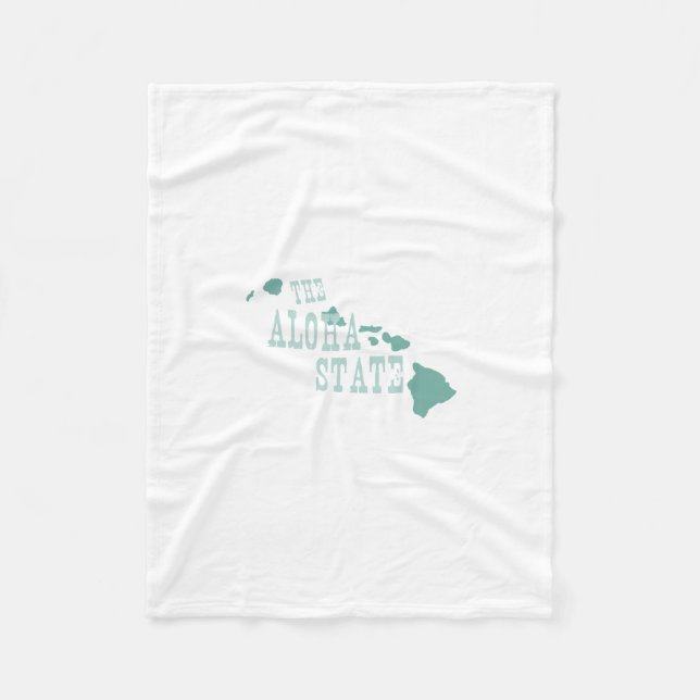 Hawaii State Motto Slogan Fleece Blanket (Front)