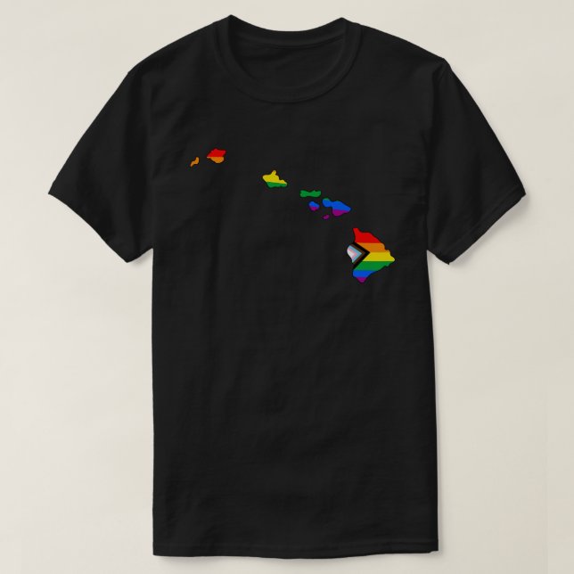 Hawaii State Pride LGBTQ Progress Pride T-Shirt (Design Front)