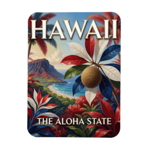 Hawaii State Pride 🌺 Tropical Hibiscus Flowers Magnet