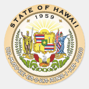 Hawaii state seal america republic symbol flag