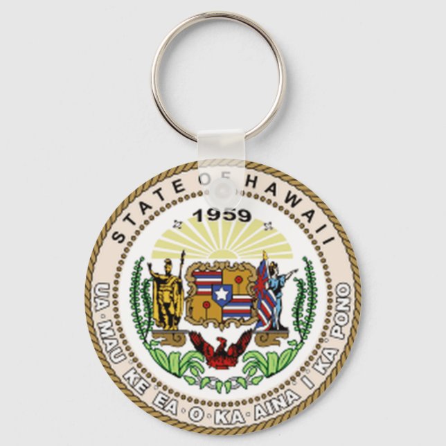 Hawaii State Seal Keychain (Front)