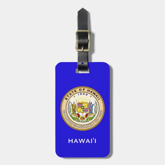 Hawai'i State Seal Luggage Tag (Front Vertical)
