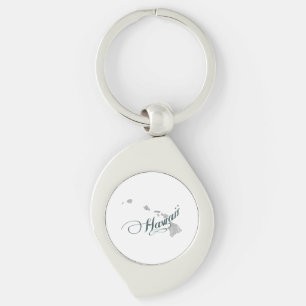 Hawaii State Typography Keychain