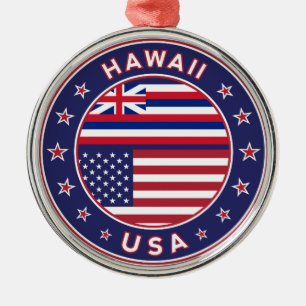 Hawaii sticker, Hawaii, USA Metal Ornament