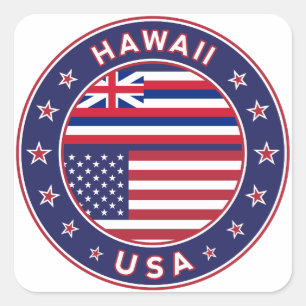 Hawaii sticker, Hawaii, USA Square Sticker