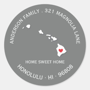HAWAII   Sticker pour Étiquette de adresse nouveau