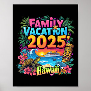 Hawaii Summer Matching Trip Family Vacation 2025 V Poster