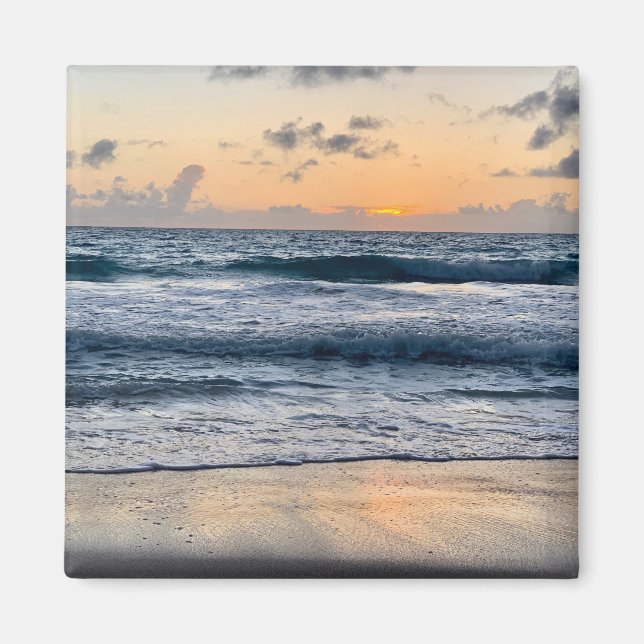 Hawaii sunrise beach magnet (Front)