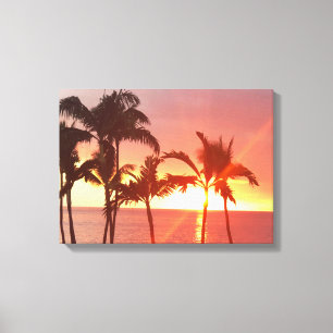 Hawaii Sunset photo en toile étirée
