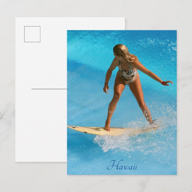 Hawaii Surfer Postcard (Front/Back)