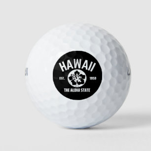 Hawaii The Aloha State Vintage State Graphic Golf Balls