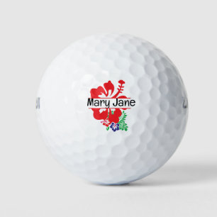 Hawaii theme  with Hibiscus flower  Golf Balls