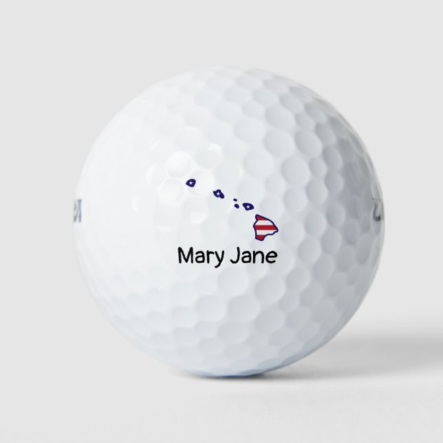 Hawaii theme with map  golf balls (Front)