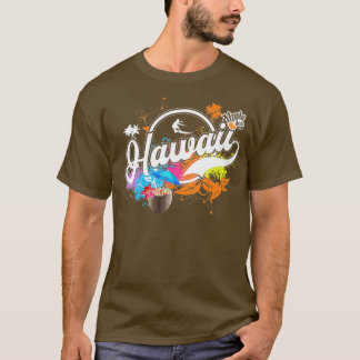 Hawaii Themed Fun Summer Surfing Dippin Dots  T-Shirt