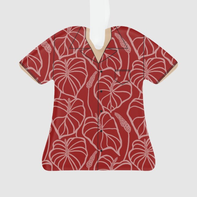 Hawaii themed shirt acrylic keepsake ornament (Front)