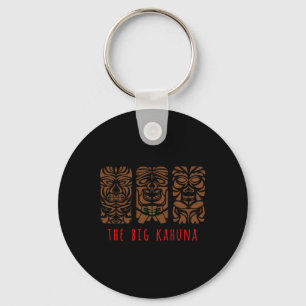 Hawaii Tiki Polynesian Big Kahuna Surfer Retro Haw Keychain