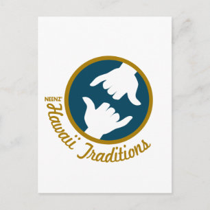 Hawaii Traditions Logo Postcard