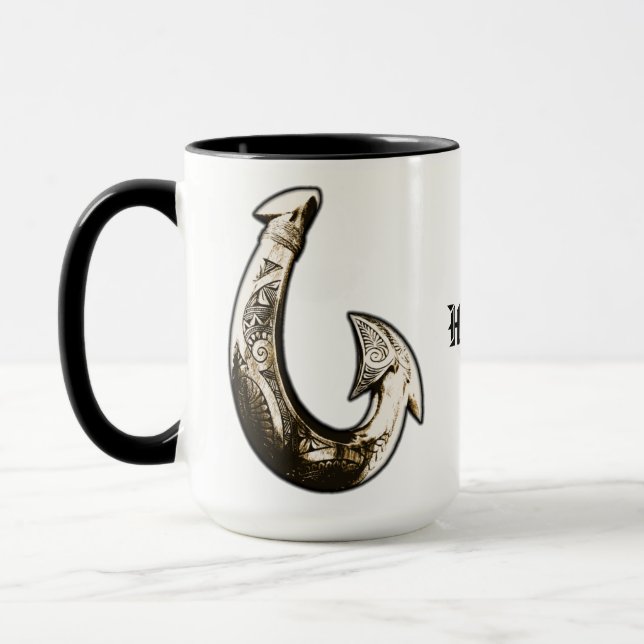 Hawaii Tribal Hook Mug (Left)