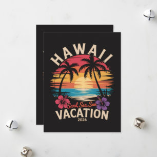 Hawaii Trip 2026 Summer Vacation Beach Holiday Card