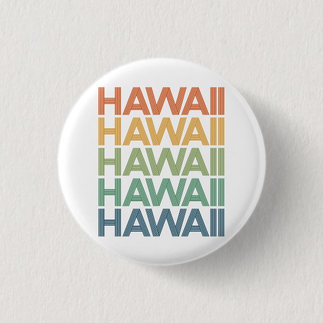 Hawaii Trip Tropical Aloha Hawaii Vacation, Beach 1 Inch Round Button (Front)