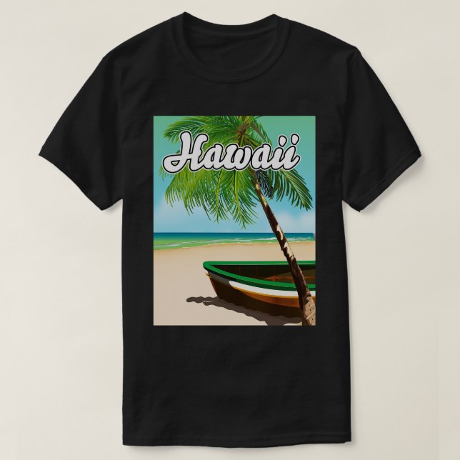 Hawaii Tropical Beach T-Shirt (Design Front)