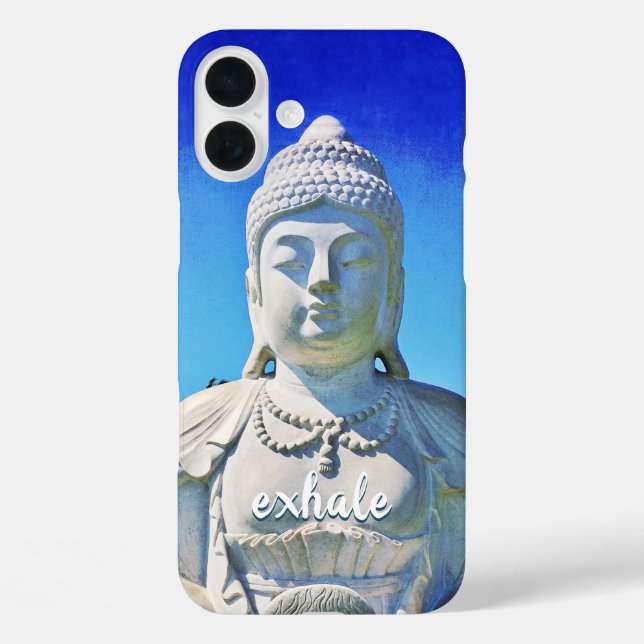 Hawaii Tropical Buddha Photo Exhale Script Quote Case-Mate iPhone Case (Back)
