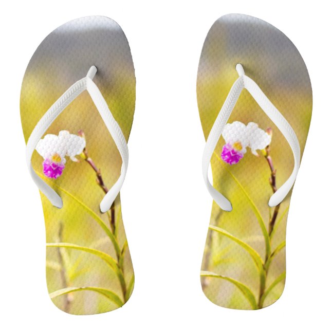 Hawaii Tropical Orchid Volcanoes National Park Flip Flops (Footbed)