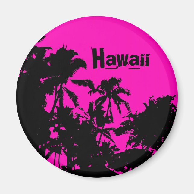 Hawaii tropical palm magnet (Front)
