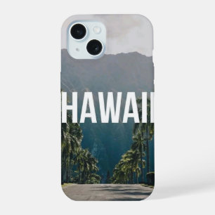 Hawaii Tropical Palm Trees Aesthetic iPhone 15 Case
