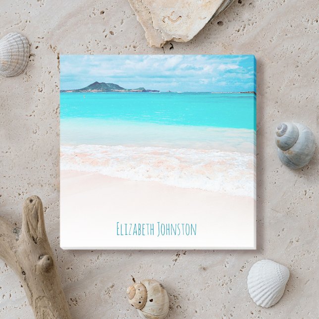 Hawaii turquoise ocean tropical beach photo custom post-it notes (Creator Uploaded)