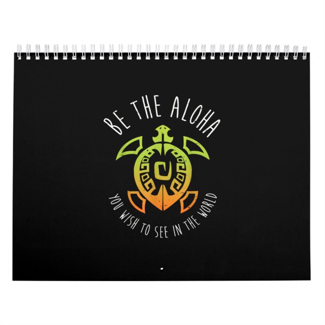 Hawaii Turtle Aloha Calendar (Cover)