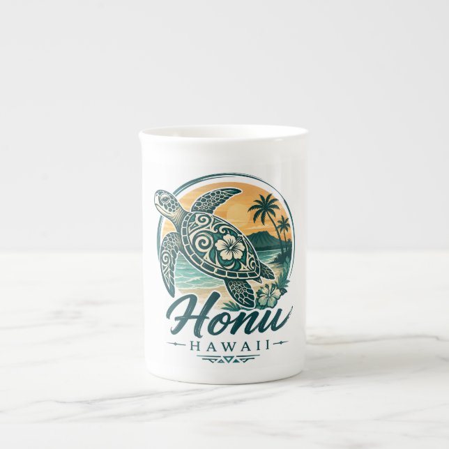 Hawaii Turtle Bone China Mug (Front)