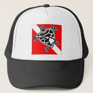 Hawaii Turtle Dive Flag Trucker Hat