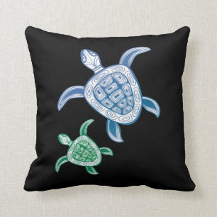 Hawaii Turtles Throw Pillow