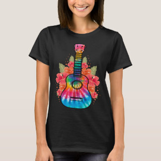 Hawaii Uke Flower Ukulele Guitar T-Shirt