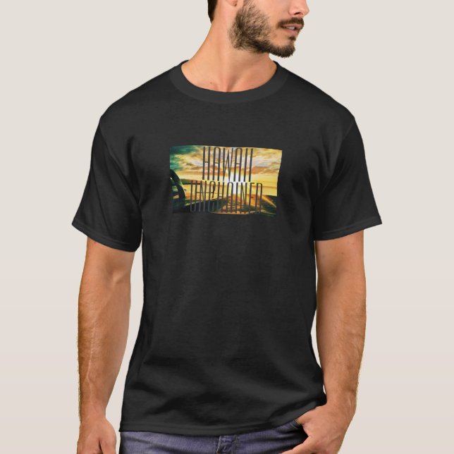 Hawaii Unchained Sunset Graphic T-Shirt (Front)