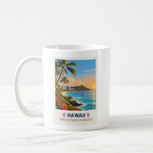 Hawaii USA – Vintage Travel Mug