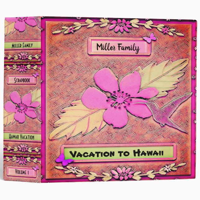 Hawaii Vacation Album Binder (Front/Spine)