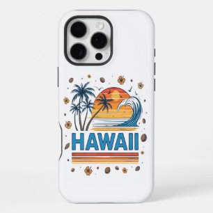 Hawaii Vacation Sunset 70S Beach iPhone 16 Pro Max Case