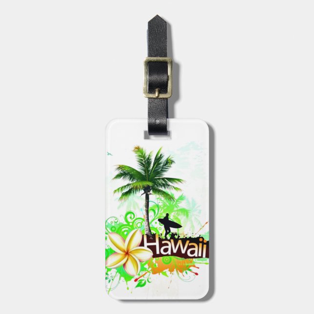 Hawaii Vacation Travel Souvenir Luggage Tag (Front Vertical)