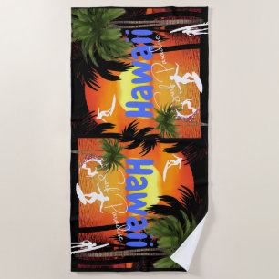 Hawaii Vacations Beach Towel