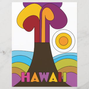 Hawaii Vintage 1960s style travel poster