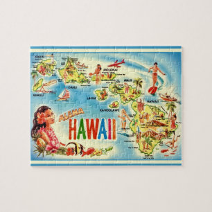 Hawaii Vintage Map Puzzle