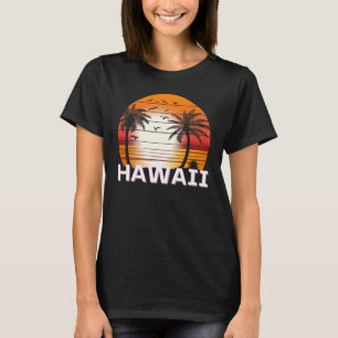 Hawaii Vintage Palm Trees Summer Beach T-Shirt