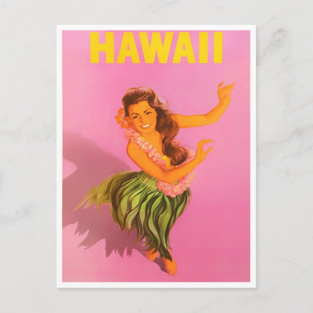 Hawaii vintage travel postcard (Front)