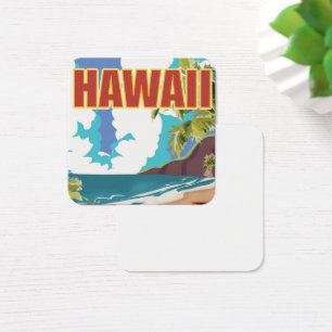 Hawaii vintage travel poster
