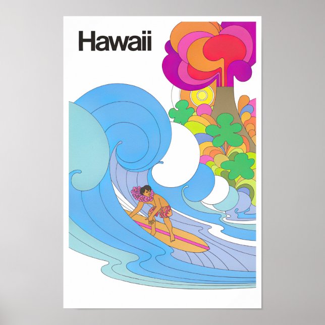 Hawaii vintage travel poster (Front)