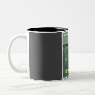 Hawaii Vintage Travel Two-Tone Coffee Mug